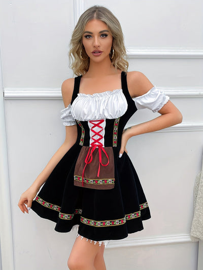 Anna | Vintage koude schouder dirndl jurk