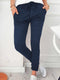 Emma | Casual solid-colored pants with drawstring