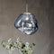 Contemporary, irregular silver red glass pendant lamp with 1 light source for the dining room