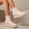 Noa | Comfortabele dames wedge-booties met ronde neus