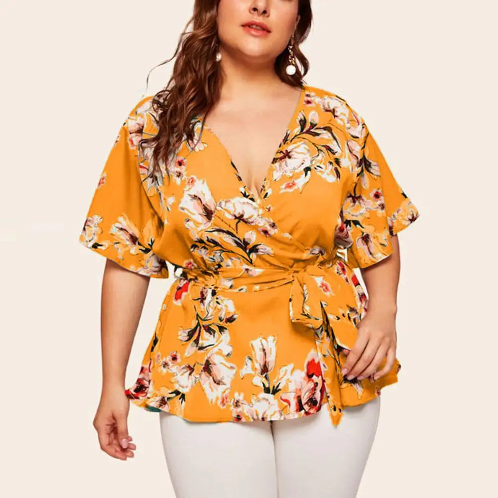 Evelina - Floral Wrap Top