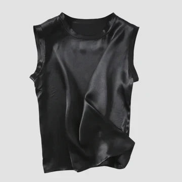 Féline - Mouwloze Zijden Satijnen Top