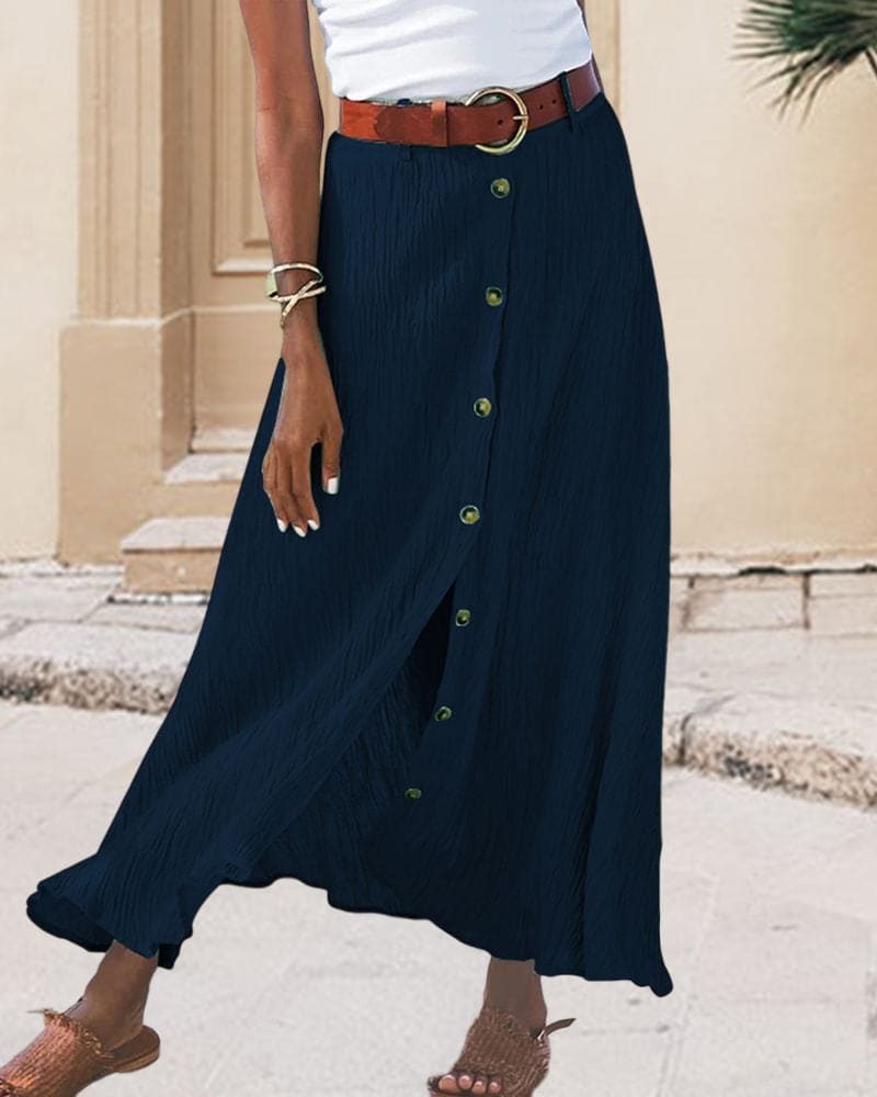 Lotte | Elegant long skirt in solid color