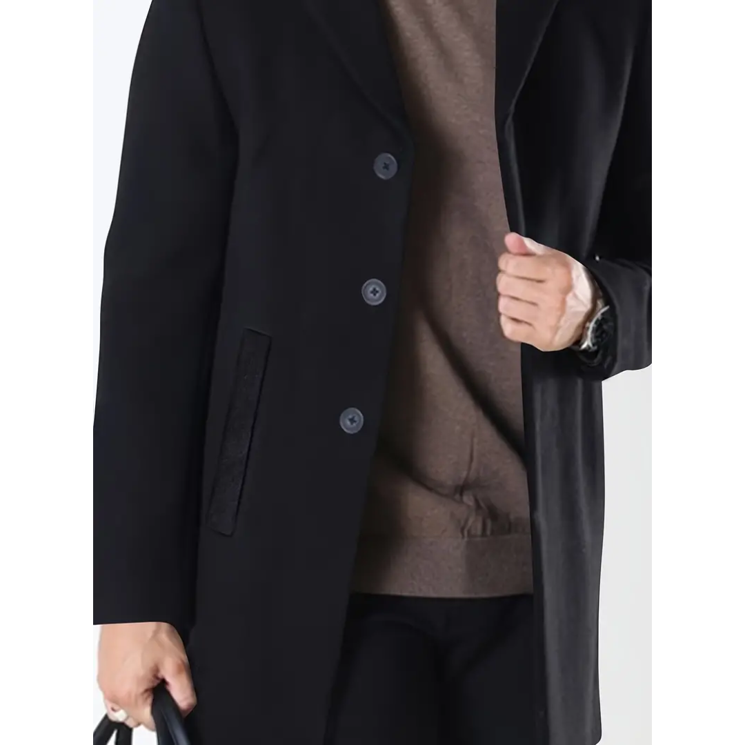 Jacob - Mid-length plain trench coat