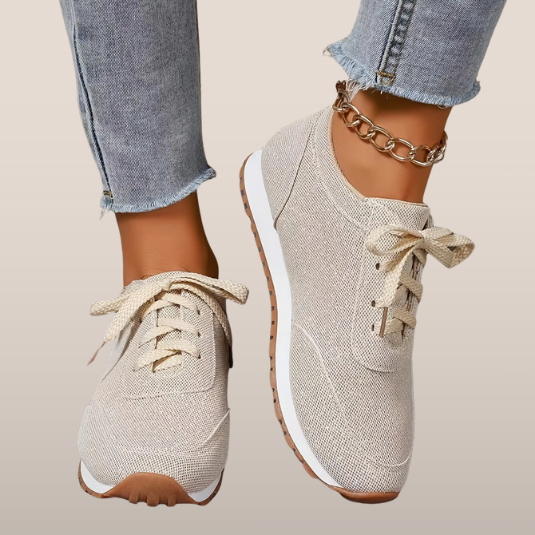 Wilhelmine - Vrouwen Beige Sneakers