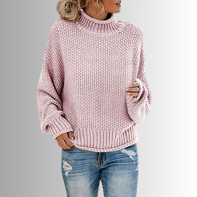 Verfijnd Design Damen Trui met Hoge Col
