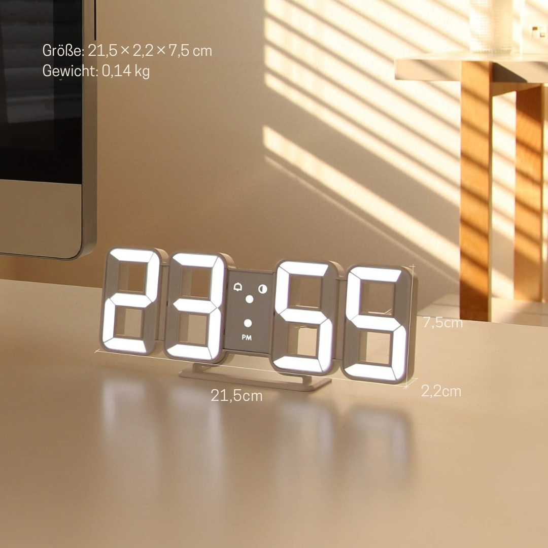 Vevora – 3D LED Digital Wall Clock With USB