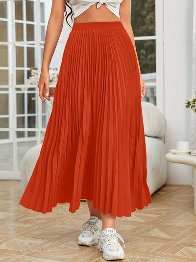 Lotte | Pleated plain loose skirt