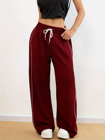 Nina | Dames casual wafelpatroon joggingbroek in effen kleur