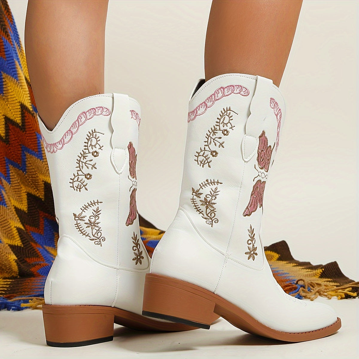 Vera | Cowboylaarzen met vlinderpatroon voor dames
