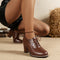 Elin | Elegant women's pumps with thick heels and laces
