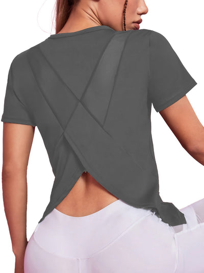 Lotte | Quick-drying women's sports shirt with short sleeves and breathable mesh contrast