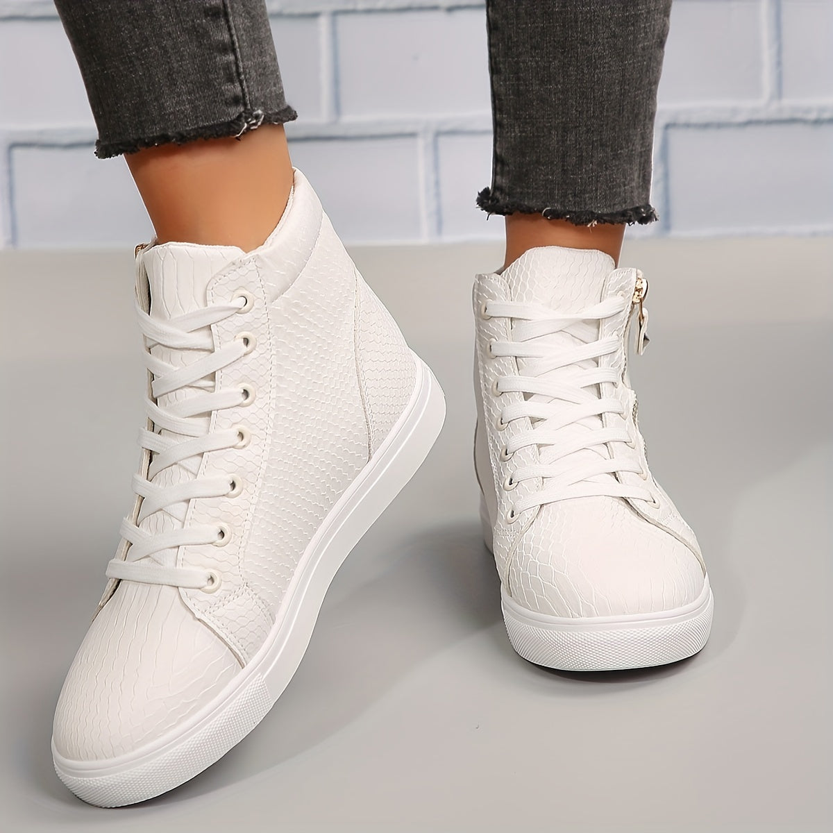 Sophie | Effen casual sneakers met rits