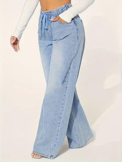 Sophie | Wijde pijpen jeans met elastische taille