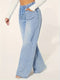 Sophie | Wijde pijpen jeans met elastische taille