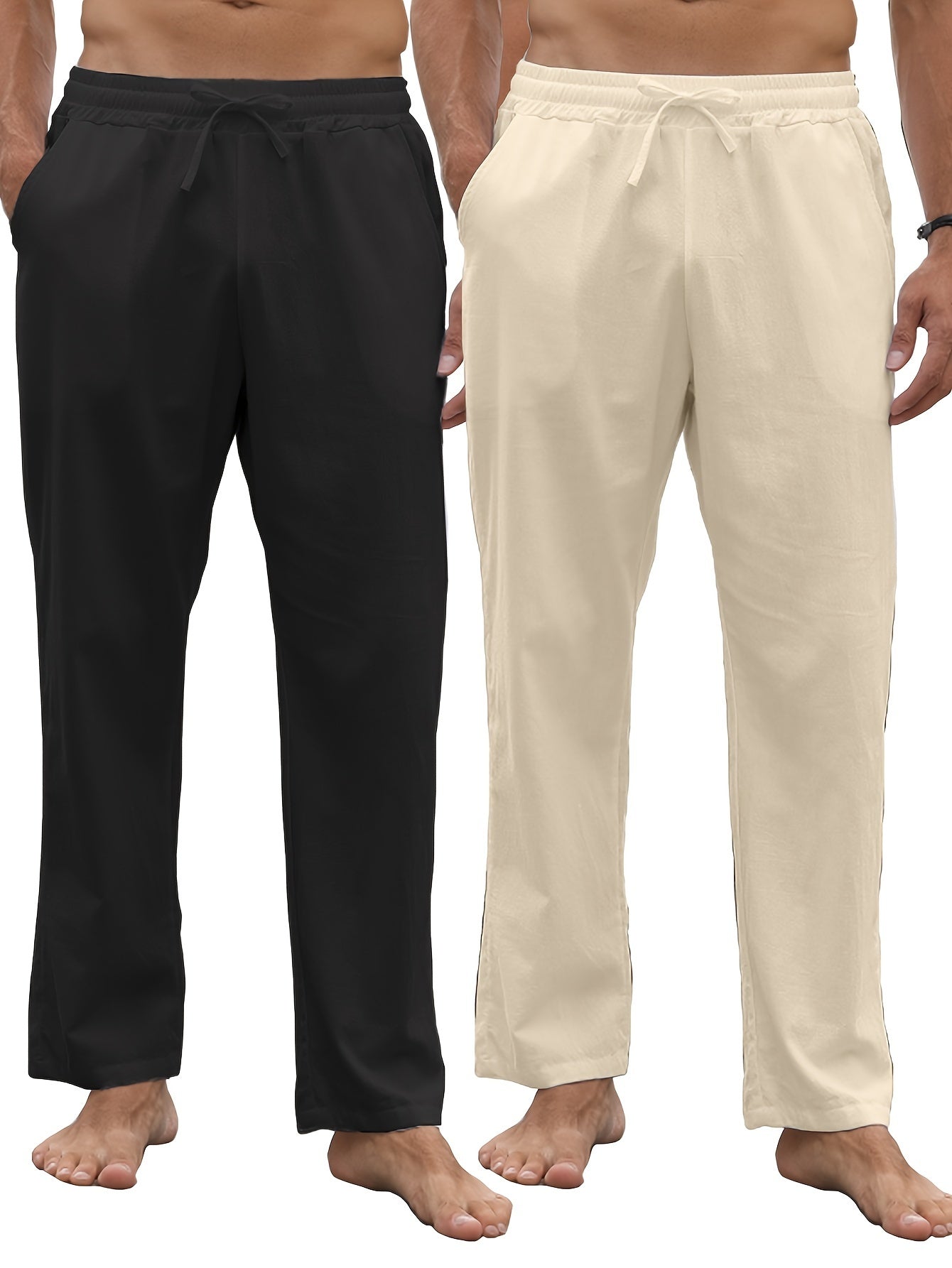Floris | Set of 2 casual cotton trousers with drawstring