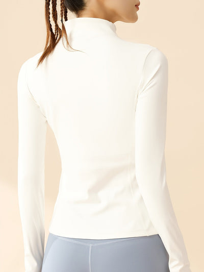 Nina | Cropped sportjack met ademende stof en staande kraag
