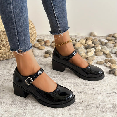 Elise | Elegant Mary Jane pumps with a comfortable block heel
