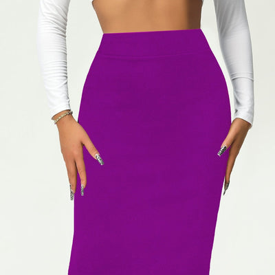Emma | Plain high-waisted pencil skirt