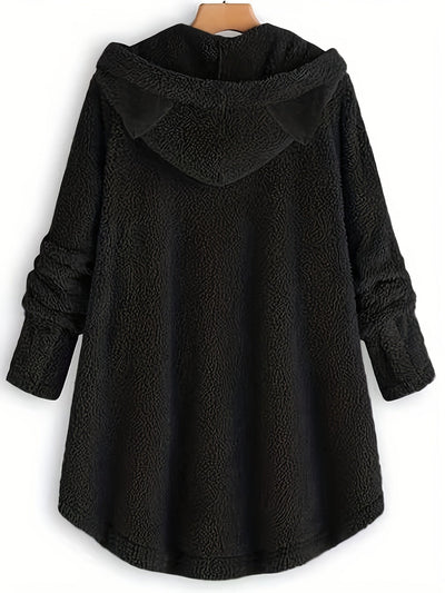 Sophie | Pluche hoodie met kattenprint