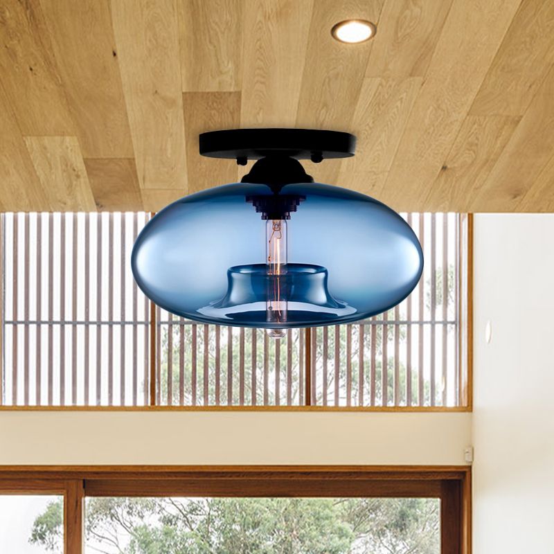Cedora - Amber Glass Globe Ceiling Light