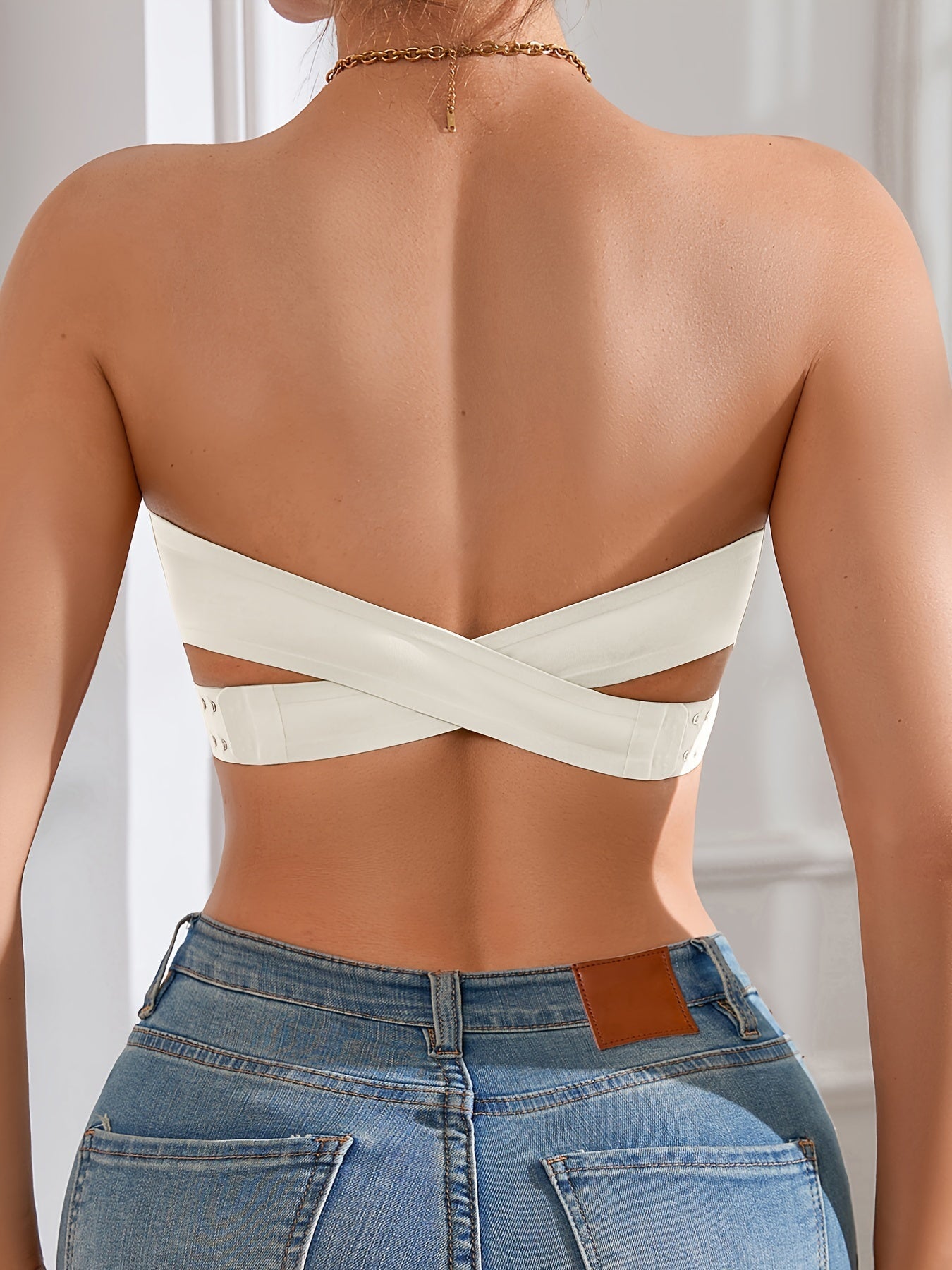 Naomi | Stevige strapless bandeau-top met zijsluiting