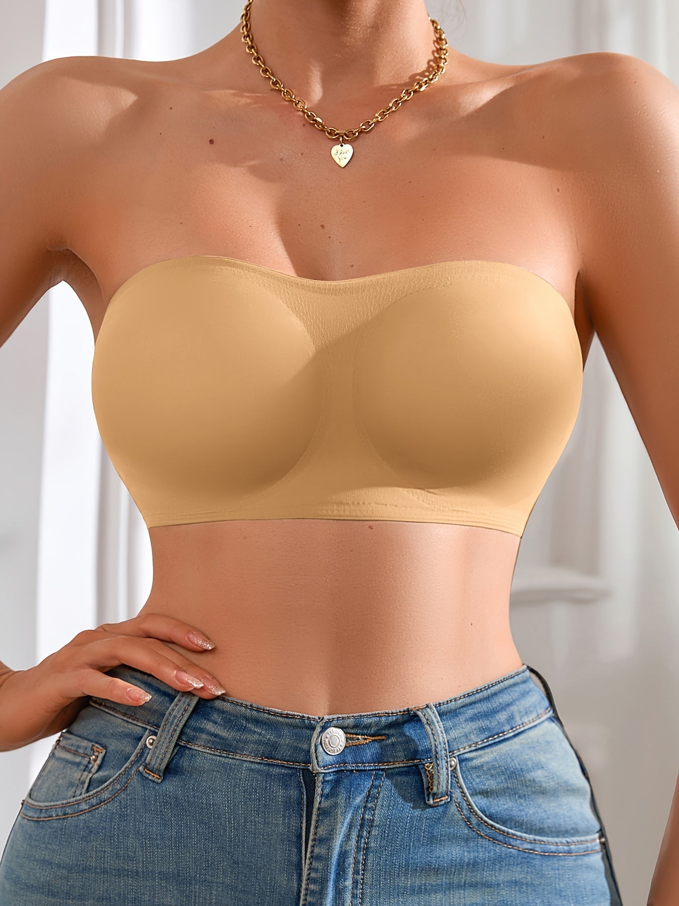 Naomi | Stevige strapless bandeau-top met zijsluiting