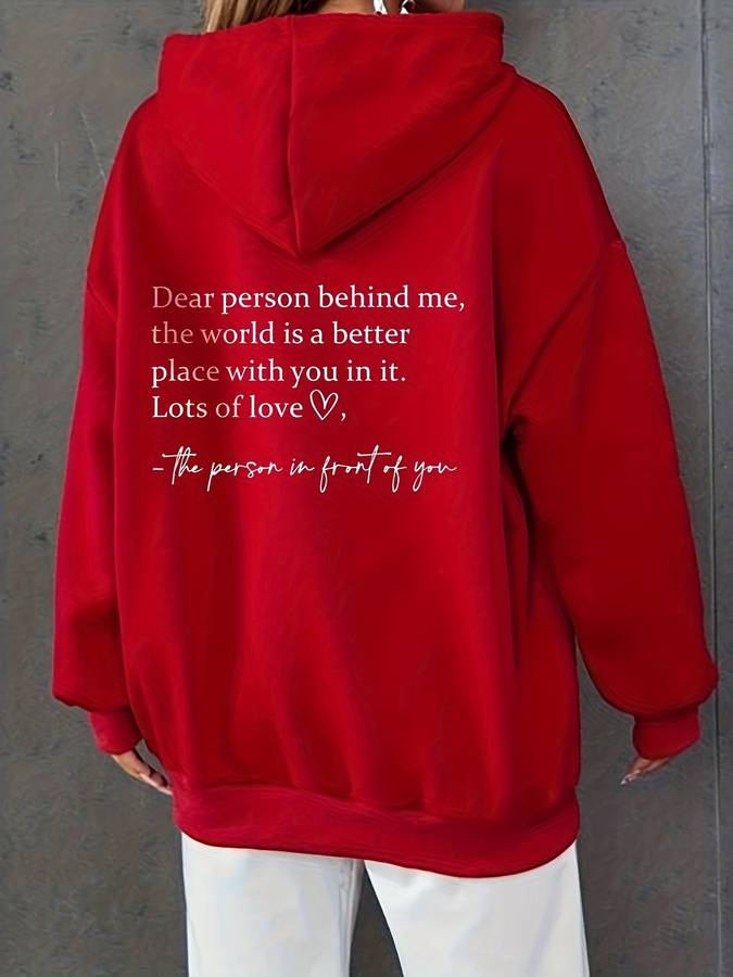 Milan - Oversized hoodie met quote op de rug