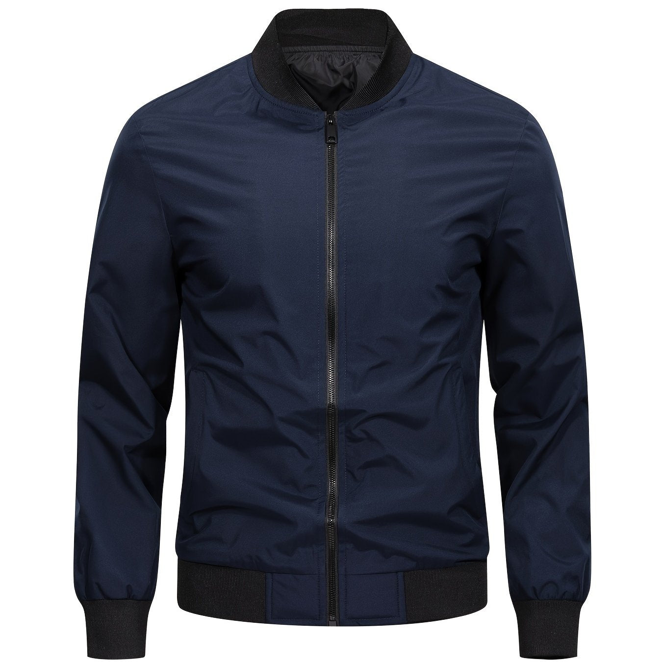 Jasper | Plain bomber jacket with baseball collar