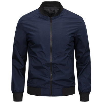 Jasper | Plain bomber jacket with baseball collar