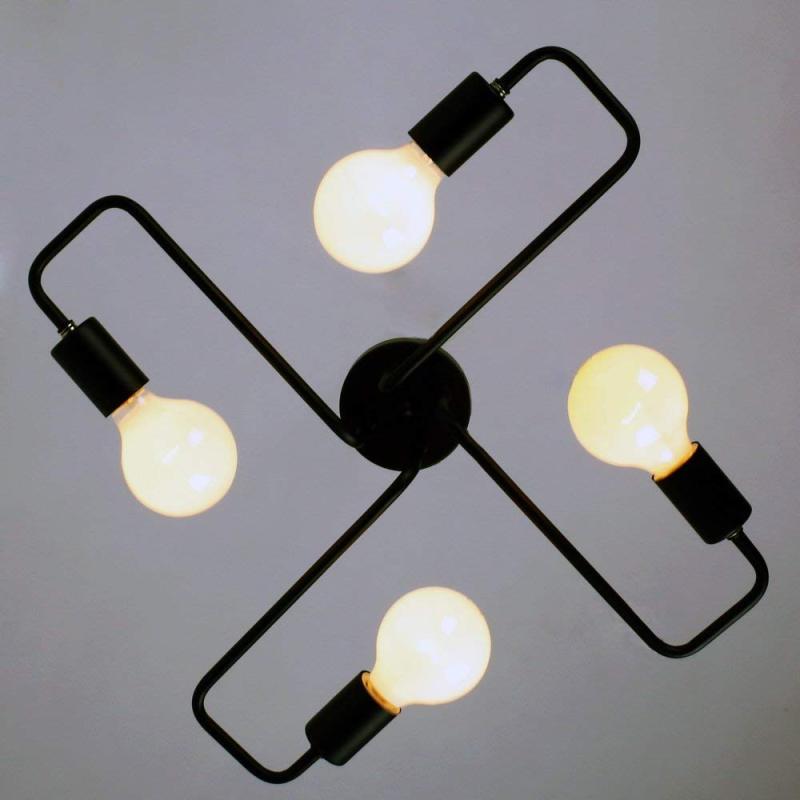 Orvessan - Vintage Industrial Metal Ceiling Lamp 4 6 8 Bulb