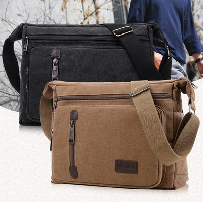 ClassicLine - Tijdloze Canvas Messenger Schoudertas