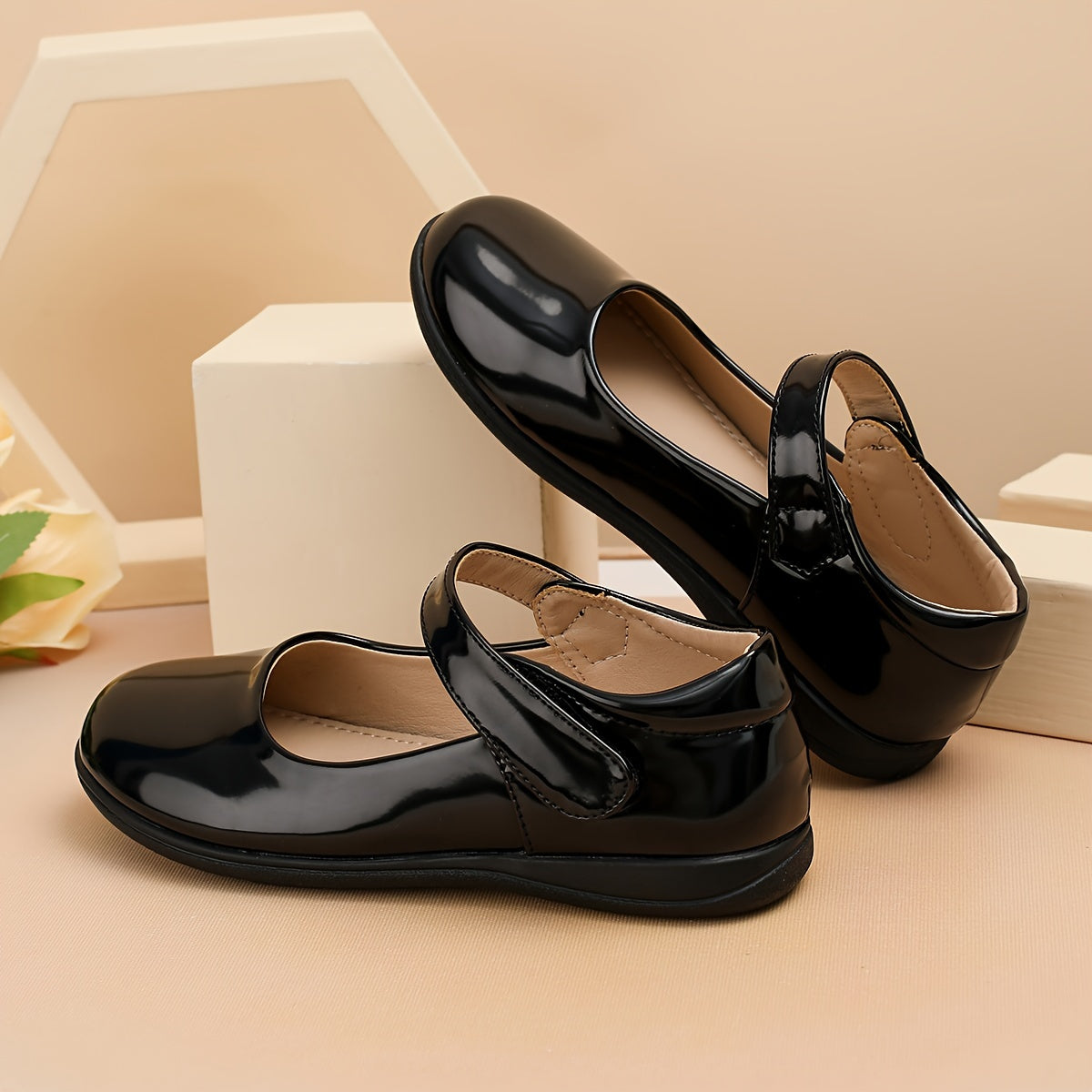 Elin | Elegant black ballet flats with bow