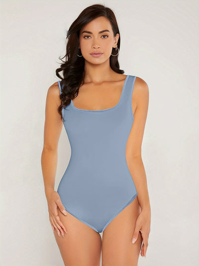 Lotte | Sleeveless body with a square neckline and a casual open back