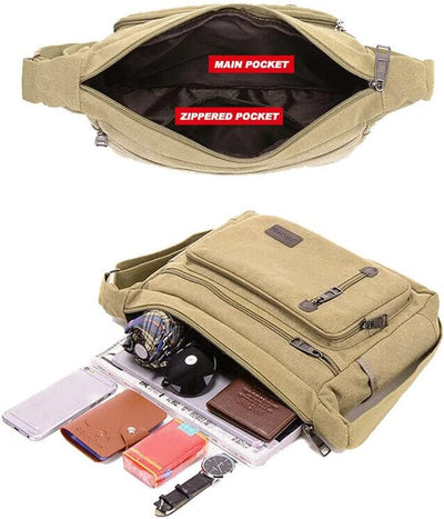 ClassicLine - Tijdloze Canvas Messenger Schoudertas