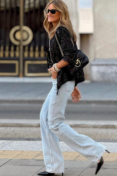 Eline - Black Sequin Jacket