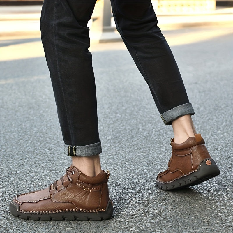 Floris | Solid color retro high-top boots