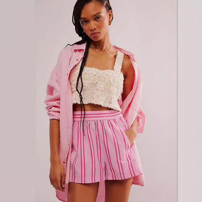 Jazmin - Striped summer shorts