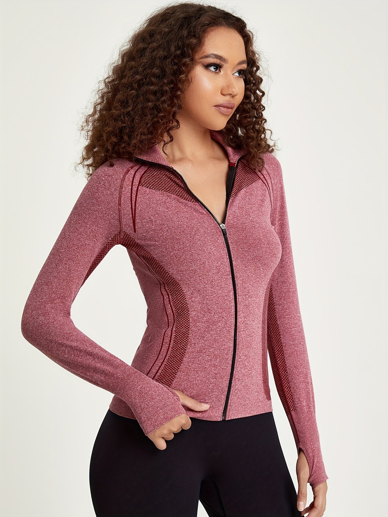 Sophie | Dames sportjack met lange mouw en streepdecoratie
