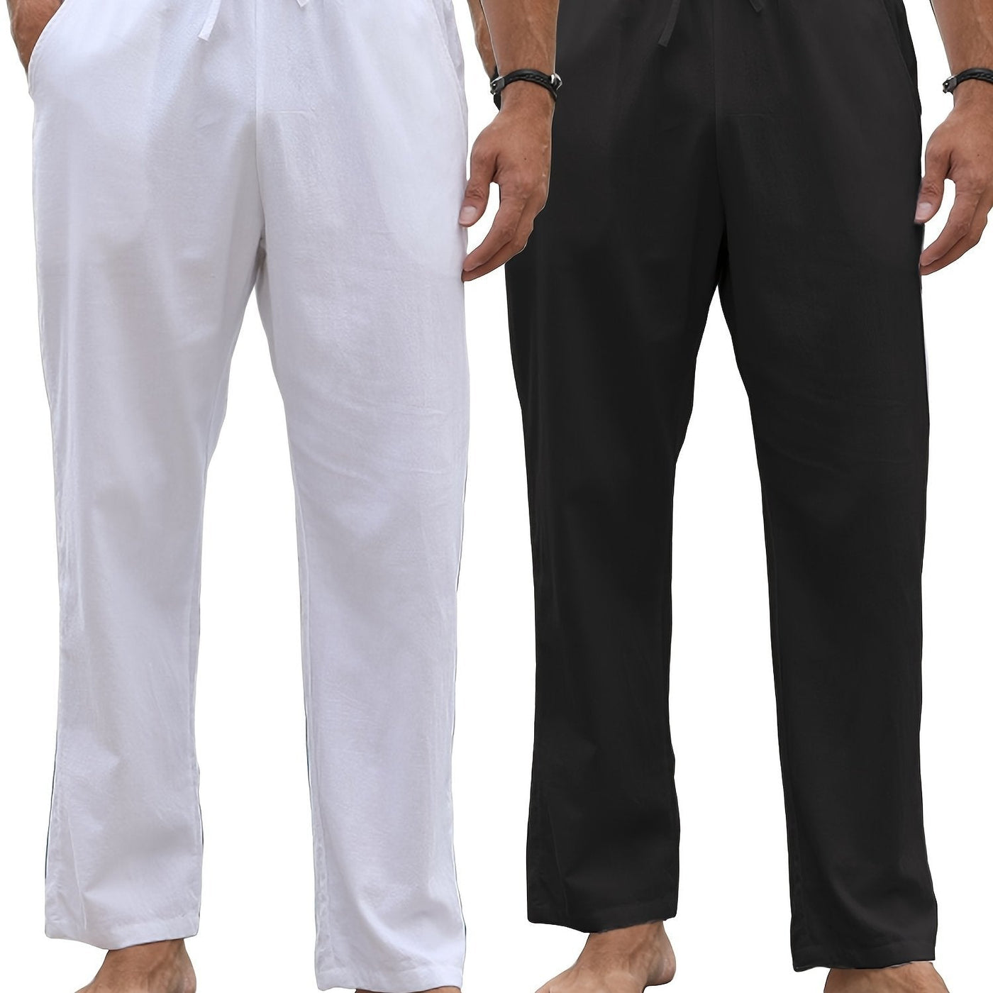 Floris | Set of 2 casual cotton trousers with drawstring