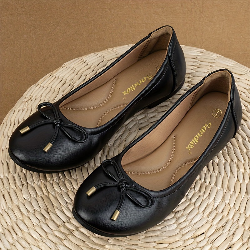 Sophie | Elegante effen balletschoenen met strik