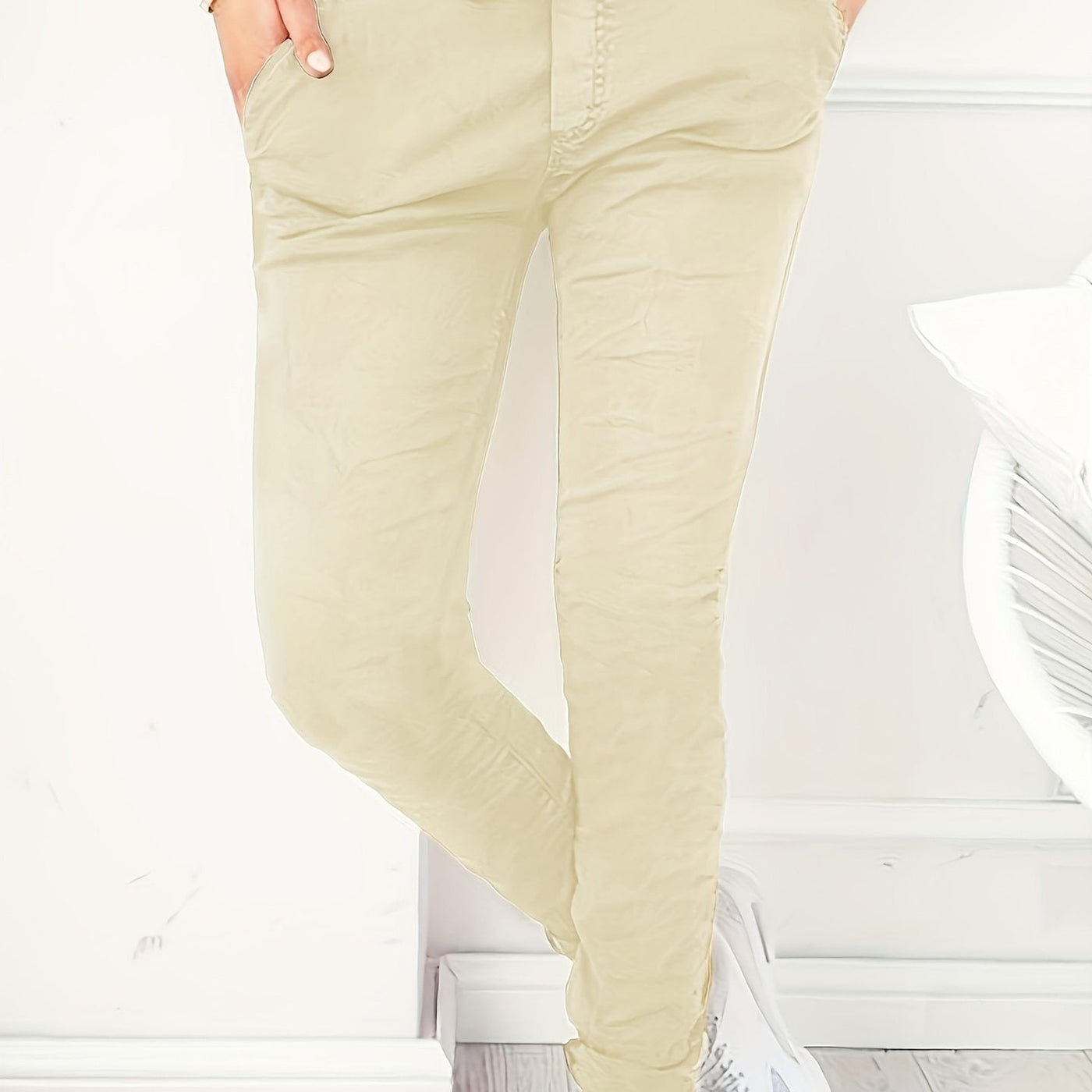 Emma | Casual solid-colored pants with drawstring