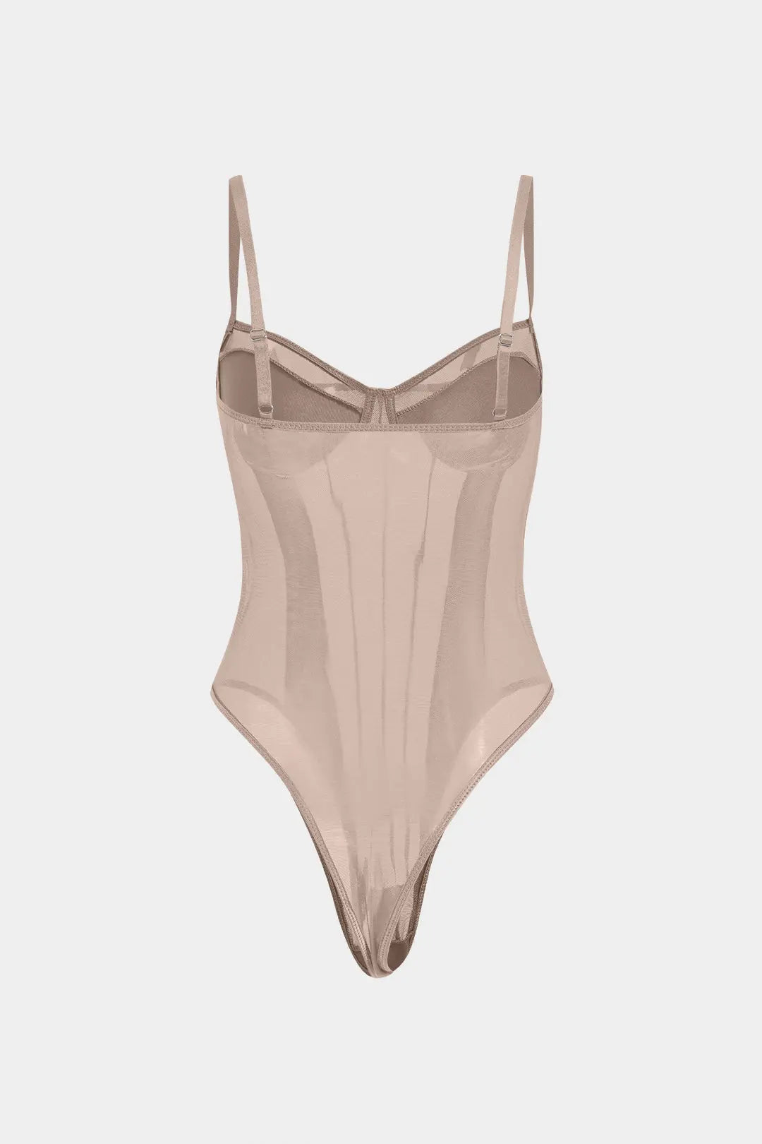 Celestia - Een verleidelijke doorschijnende mesh corset-body voor dames