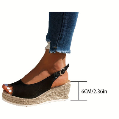 Luna | Espadrille sandals with slingback and peep toe