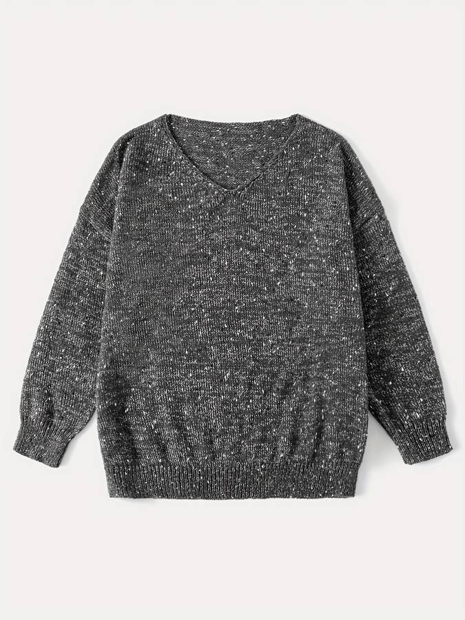 Fien | Knitted sweater with multi-colored wool