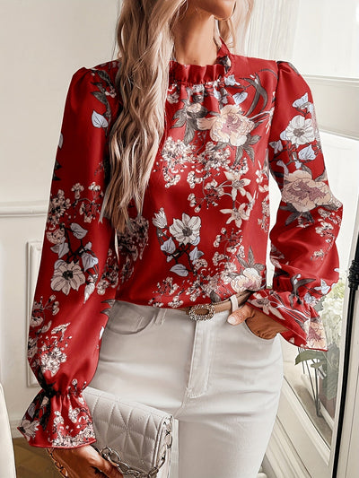 Sophie | Bloemenprint blouse met ruches