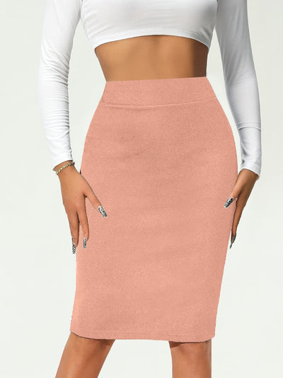 Emma | Plain high-waisted pencil skirt