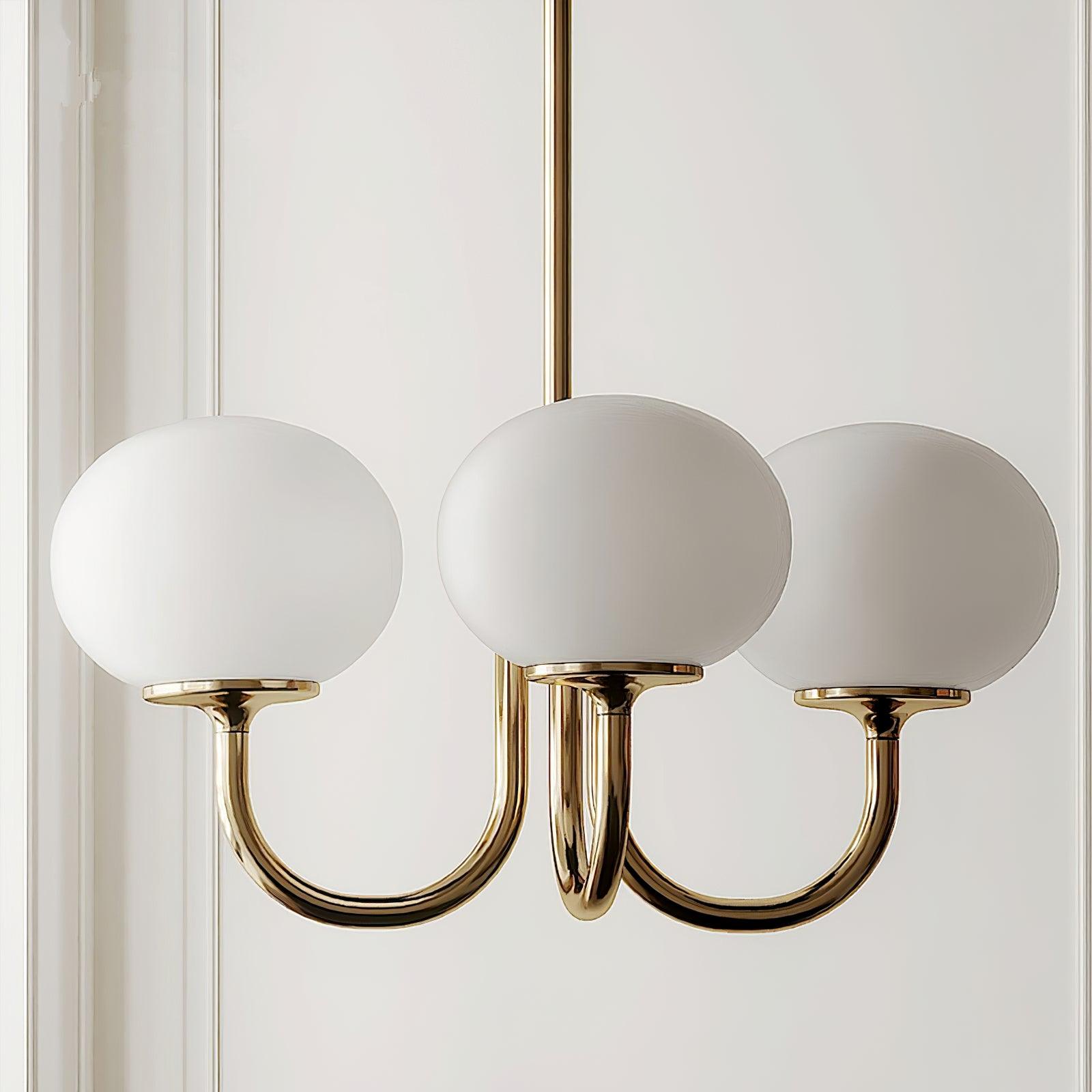 Piora - Pink Glass Bubble Chandelier