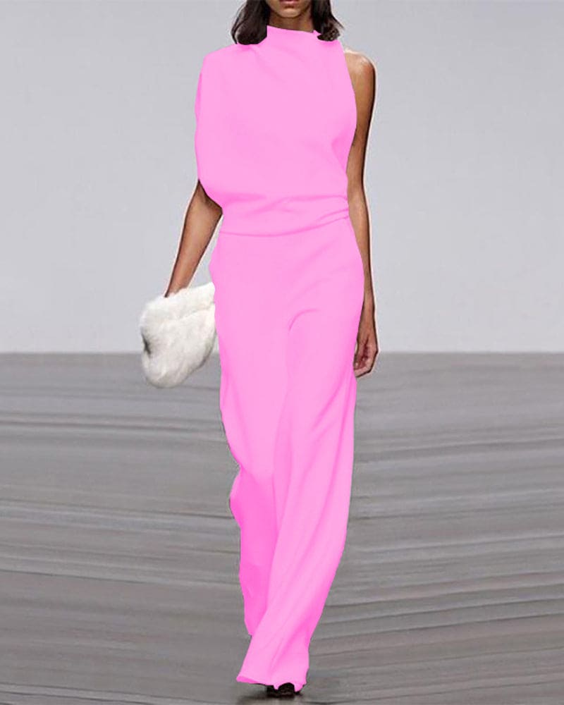 KATE | Stylish jumpsuit with a stand-up collar 