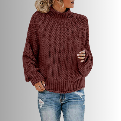 Verfijnd Design Damen Trui met Hoge Col